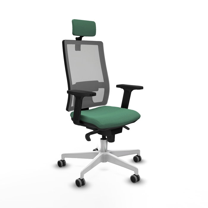 PIQUERAS Y CRESPO Silla de oficina Horna con mecanismo Sincro, Verde esmeralda y Gris PIQUERAS Y CRESPO Silla de oficina Horna con mecanismo Sincro, Verde esmeralda y Gris