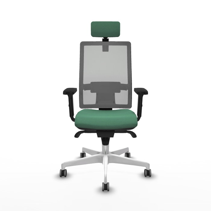 PIQUERAS Y CRESPO Silla de oficina Horna con mecanismo Sincro, Verde esmeralda y Gris PIQUERAS Y CRESPO Silla de oficina Horna con mecanismo Sincro, Verde esmeralda y Gris