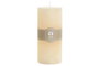 DKD Home Decor Vela Pilar de Cera de Parafina Crema 7x7x15 cm
