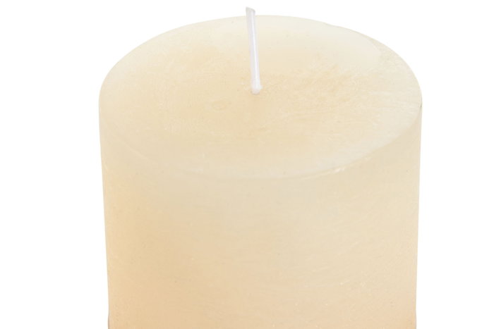 DKD Home Decor Vela Pilar de Cera de Parafina Crema 7x7x15 cm