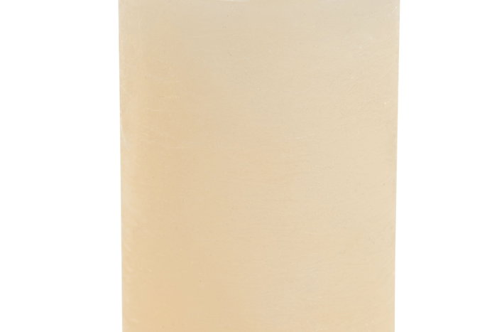 DKD Home Decor Vela Pilar de Cera de Parafina Crema 7x7x15 cm