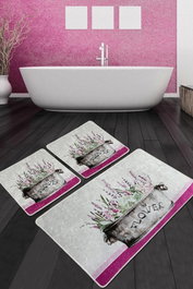 Mijölnir Juego de Alfombrillas de Baño 3 Piezas, 100% Poliéster, Antibacteriano, Antideslizante y Lavable a Máquina para un Máximo Confort y Lujo