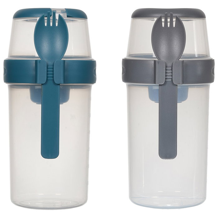 Cook Concept Take Away Fiambrera 3 Compartimentos Ensaladas con Tenedor