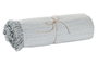 DKD Home Decor Plaid de Algodón Reciclado con Flecos, 230x260 cm, Azul y Blanco