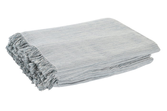 DKD Home Decor Plaid Basicos Azul Blanco 260 x 230 cm (2 Unidades) Algodón Reciclado Poliéster Reciclado DKD Home Decor Plaid Basicos Azul Blanco 260 x 230 cm (2 Unidades) Algodón Reciclado Poliéster Reciclado