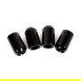 Omp OMPS09721201 Juego De 4 Tuercas Estrella M12x1.5 Conico Largo 36 mm Llave 17-19 Color Negro Din 10.9