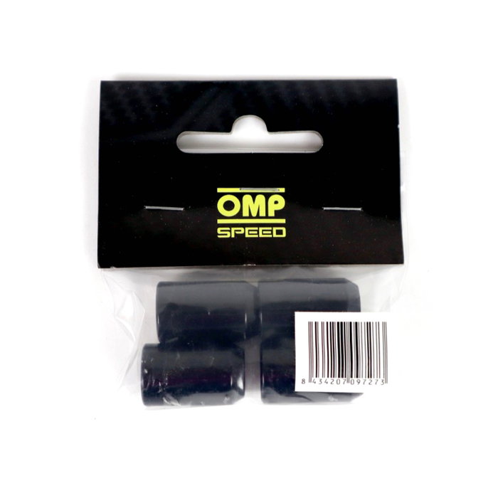 OMP Juego de 4 Tuercas Estrella M12X1.5 Cónico Largo 36mm Negro