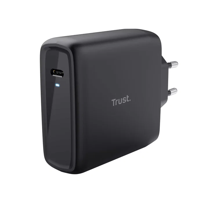 Trust Maxo Cargador de Pared 100W USB-C con Cable 2m, Negro, Universal, PD 3.0, Protección Sobrecarga/Sobrecalentamiento