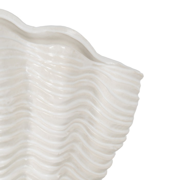 Centro Mesa Crema Cerámica Decoración 49 X 21,50 X 29 cm