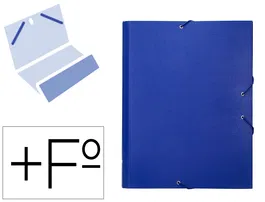 Liderpapel Carpeta Clasificadora Folio Prolongado 12 Departamentos Cartón Forrado Azul