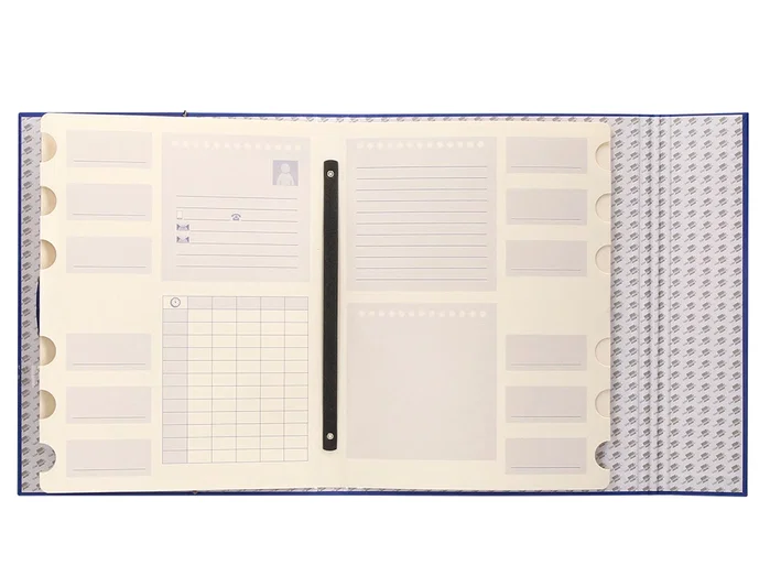 Liderpapel Carpeta clasificadora de 12 departamentos, folio prolongado, azul