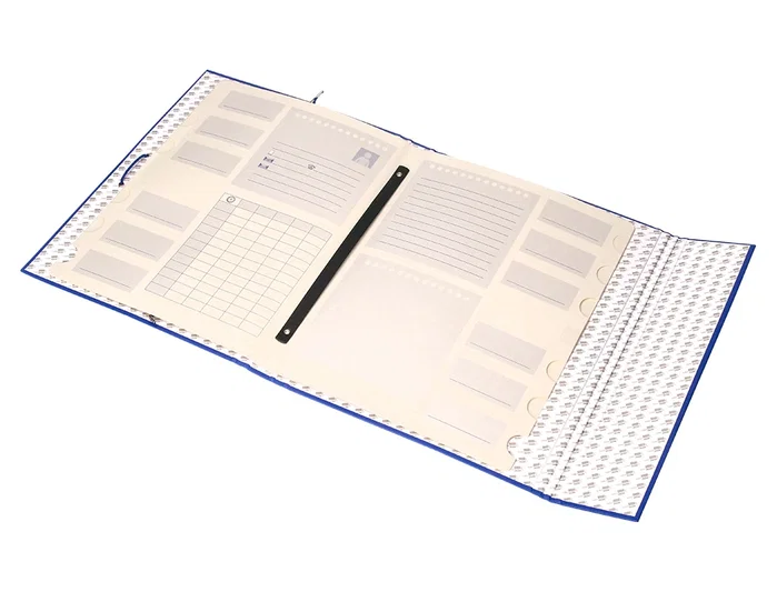 Liderpapel Carpeta clasificadora de 12 departamentos, folio prolongado, azul