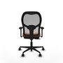 PIQUERAS Y CRESPO Silla de oficina Jorquera con Mecanismo Sincro/Traslack, Tela Naranja y Malla Gris