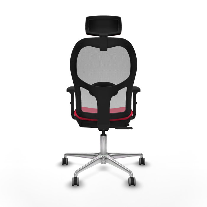PIQUERAS Y CRESPO Silla de oficina Jorquera con mecanismo Sincro/Traslack, Rojo/Gris PIQUERAS Y CRESPO Silla de oficina Jorquera con mecanismo Sincro/Traslack, Rojo/Gris