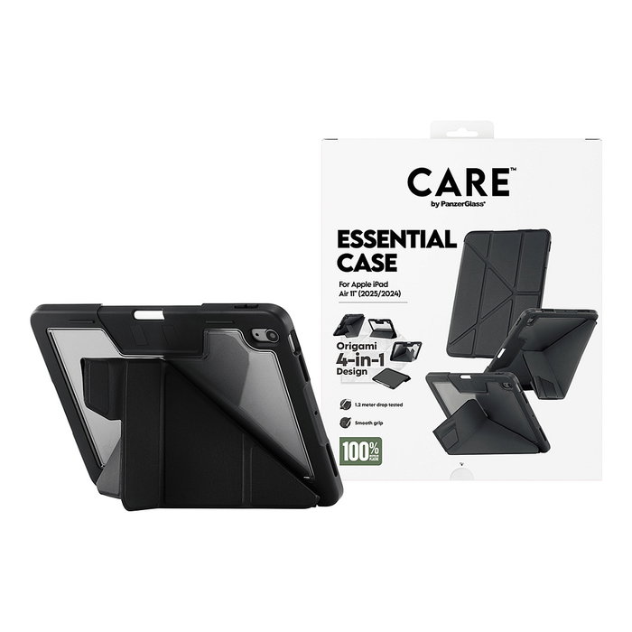 PanzerGlass CARE Essential Case TPU Negro para iPad Air 11 pulgadas (2024-2025) - Funda Compatible con Apple