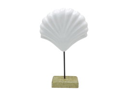 DKD Home Decor Decoración Mango Metal 17x5x29 Concha Blanco