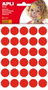 Apli Gomets redondos ø20 mm rojo, 180 uds, blister