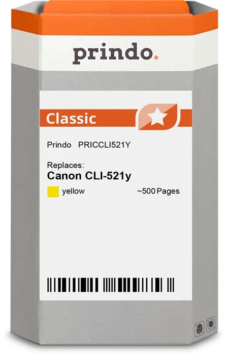 Prindo Cartucho de tinta amarillo PRICCLI521Y Classic Prindo Cartucho de tinta amarillo PRICCLI521Y Classic