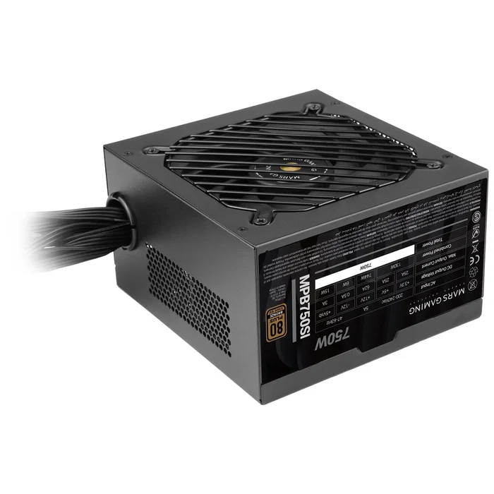 Mars Gaming Fuente de Alimentación MPB750SI 750W ATX 80 Plus Bronze Certificada, Ventilador 120mm Ultra Silencioso (Extreme Silence), Cableado Plano, 7 Años de Garantía Mars Gaming Fuente de Alimentación MPB750SI 750W ATX 80 Plus Bronze Certificada, Ventilador 120mm Ultra Silencioso (Extreme Silence), Cableado Plano, 7 Años de Garantía