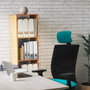 PIQUERAS Y CRESPO Silla de oficina Yunquera con mecanismo Sincro/Traslack, Tela Roja y Malla Negra