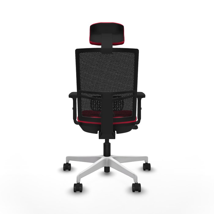 PIQUERAS Y CRESPO Silla de oficina Yunquera con mecanismo Sincro/Traslack, Tela Roja y Malla Negra PIQUERAS Y CRESPO Silla de oficina Yunquera con mecanismo Sincro/Traslack, Tela Roja y Malla Negra