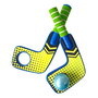 Golden Toys Juego Aqua Hockey de PVC para Piscina y Jardín, 40x25x8 cm, 2 Palas, 1 Bola, Inflador, Edad 6+