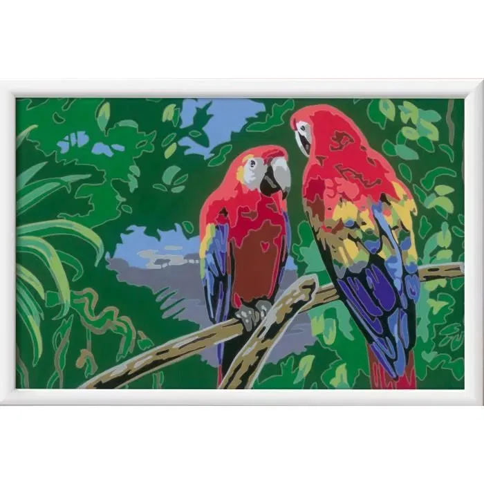 Ravensburger Kit de Pintura por Números Loros 25854 (31 x 21 cm) para Niños a partir de 7 Años