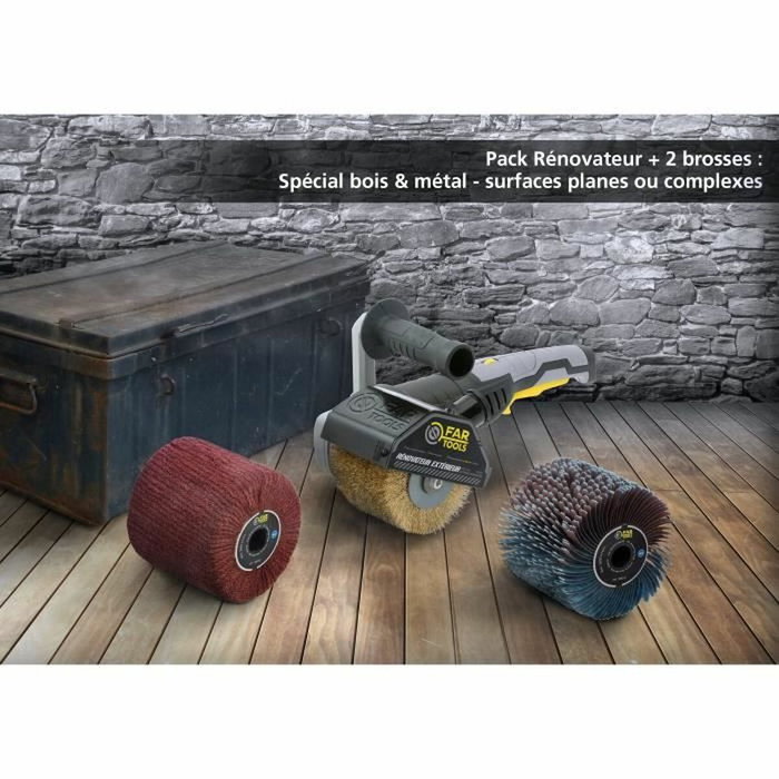 Fartools REX120C Renovador con cepillo y correas de nailon