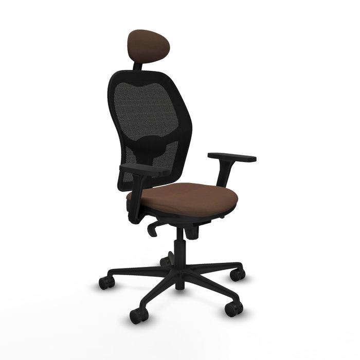 PIQUERAS Y CRESPO Silla de oficina Jorquera, mecanismo sincro, marrón y negro PIQUERAS Y CRESPO Silla de oficina Jorquera, mecanismo sincro, marrón y negro