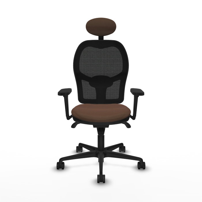 PIQUERAS Y CRESPO Silla de oficina Jorquera, mecanismo sincro, marrón y negro PIQUERAS Y CRESPO Silla de oficina Jorquera, mecanismo sincro, marrón y negro