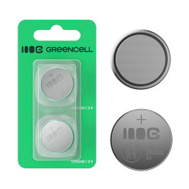 Green Cell Pack de 2 Baterías de Litio CR2032 3V 220mAh