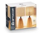 Giftdecor Set de 2 Lámparas de Sobremesa Ovaladas Altas de Cerámica Color Marrón - Dimensiones 29x24.5x14.5 cm - Portalámparas E27 (Set de 6)