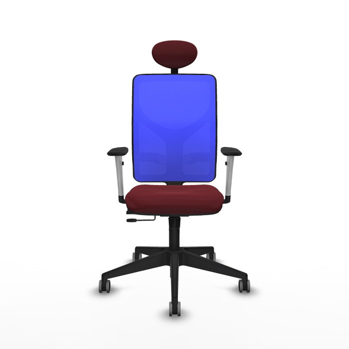 PIQUERAS Y CRESPO Silla de oficina Motilla Granate y Azul PIQUERAS Y CRESPO Silla de oficina Motilla Granate y Azul