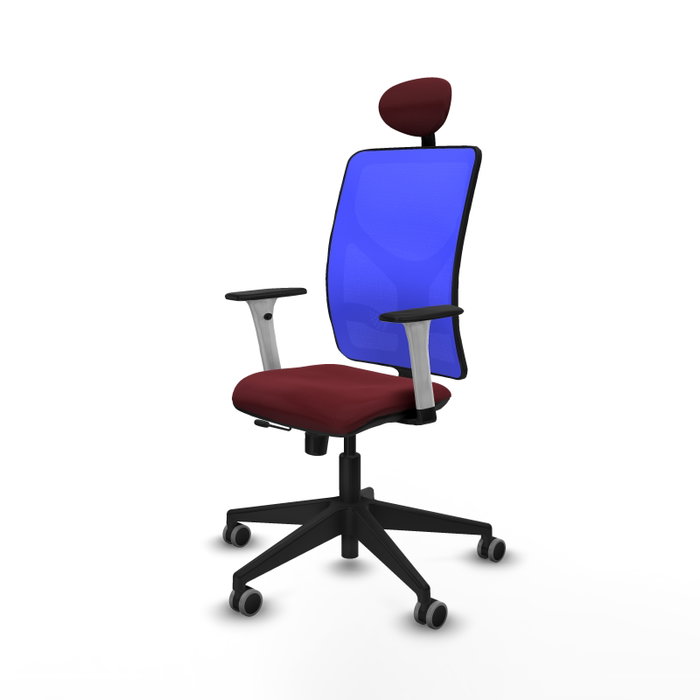 PIQUERAS Y CRESPO Silla de oficina Motilla Granate y Azul PIQUERAS Y CRESPO Silla de oficina Motilla Granate y Azul