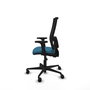 PIQUERAS Y CRESPO Silla de oficina Bormate Verde petróleo y Negro con mecanismo Asincro, Brazos 2D y Lumbar 1D