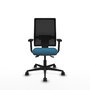 PIQUERAS Y CRESPO Silla de oficina Bormate Verde petróleo y Negro con mecanismo Asincro, Brazos 2D y Lumbar 1D