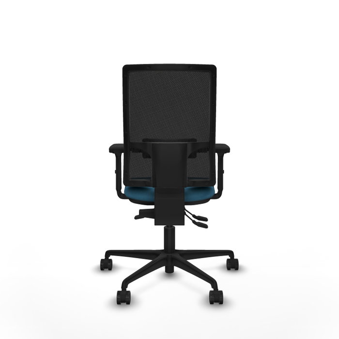 PIQUERAS Y CRESPO Silla de oficina Bormate Verde petróleo y Negro con mecanismo Asincro, Brazos 2D y Lumbar 1D