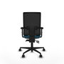 PIQUERAS Y CRESPO Silla de oficina Bormate Verde petróleo y Negro con mecanismo Asincro, Brazos 2D y Lumbar 1D