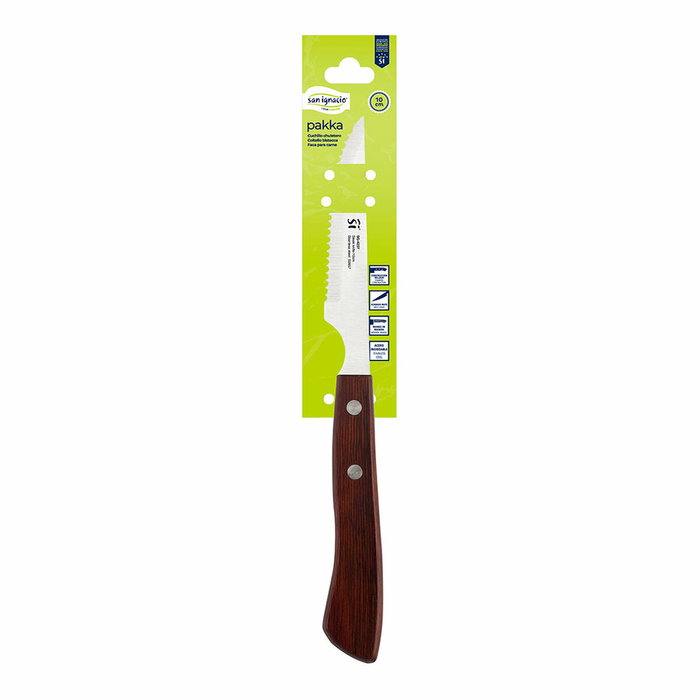 San Ignacio Cuchillo chuletero pakka de acero inoxidable 11 cm