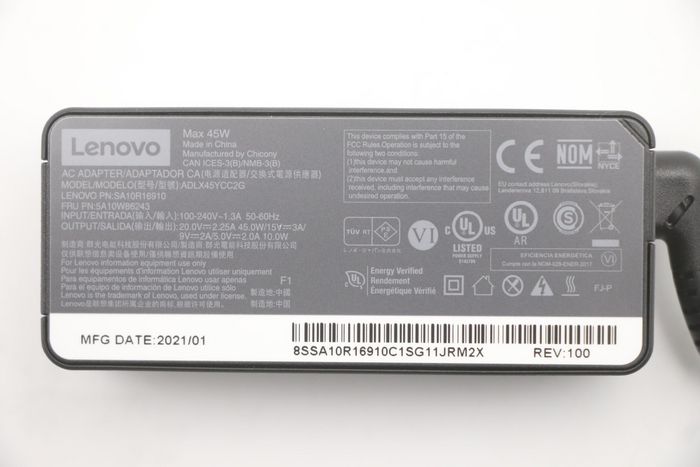 Lenovo Adaptador de corriente USB-C 45W de doble puerto