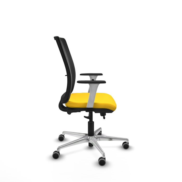PIQUERAS Y CRESPO Silla de oficina Haches con mecanismo Sincro/Traslack, Amarillo y Negro