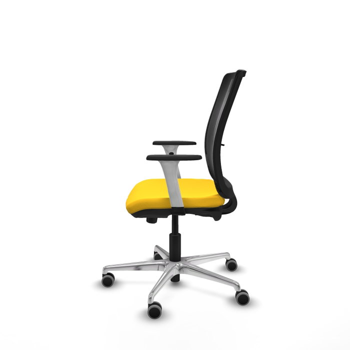 PIQUERAS Y CRESPO Silla de oficina Haches con mecanismo Sincro/Traslack, Amarillo y Negro