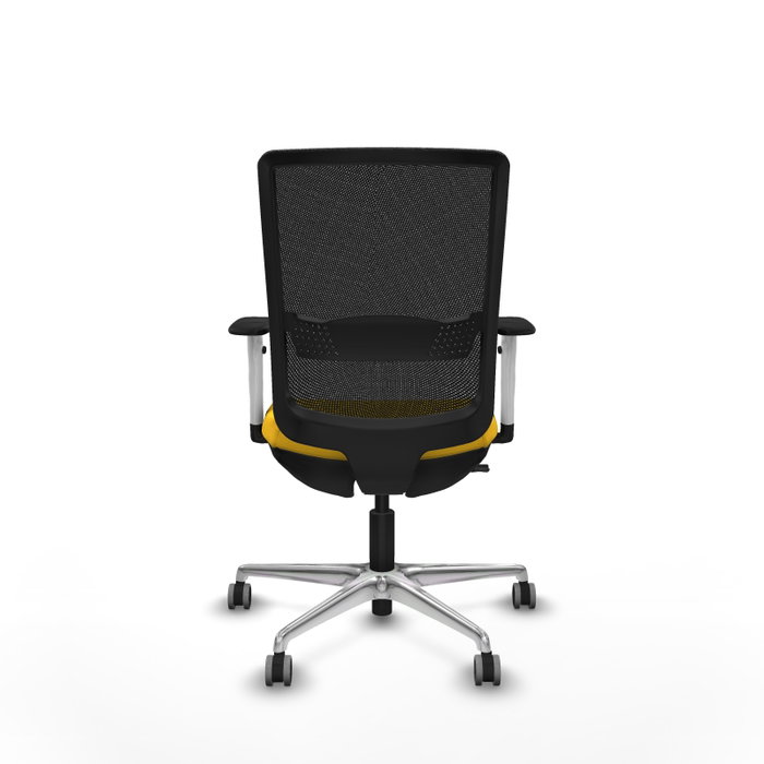 PIQUERAS Y CRESPO Silla de oficina Haches con mecanismo Sincro/Traslack, Amarillo y Negro