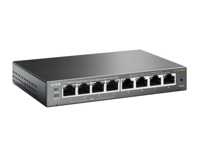 TP-Link TL-SG108PE Switch Gigabit Easy Smart de 8 puertos con 4 puertos PoE+
