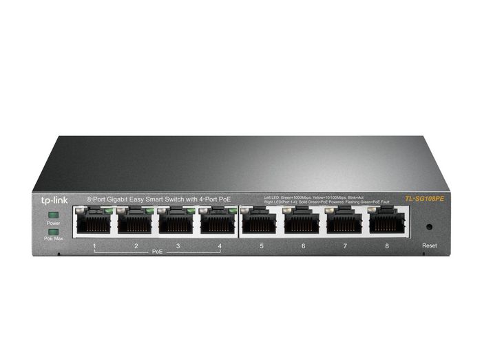 TP-Link TL-SG108PE Switch Gigabit Easy Smart de 8 puertos con 4 puertos PoE+