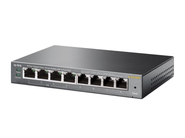TP-Link TL-SG108PE Switch Gigabit Easy Smart de 8 puertos con 4 puertos PoE+