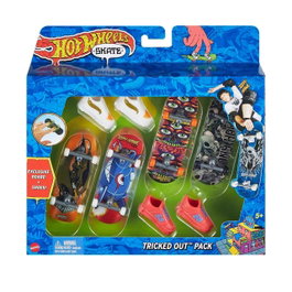 Hot Wheels Skate Pack 4 Surtido HGT84 con Fingerboards y Zapatillas