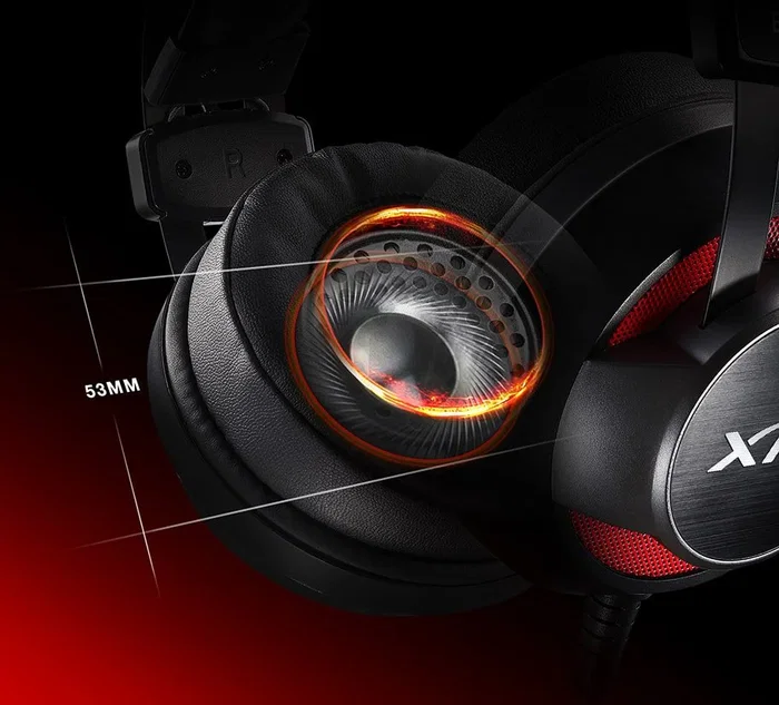 Adata XPG EMIX H30 SE Auriculares Gaming con Micrófono y Amplificador, Negro y Rojo