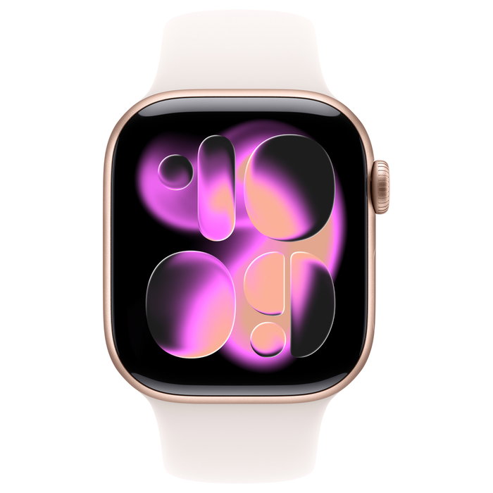 Apple Watch Series 11 GPS + Cellular - 42 mm - Oro Rosa - Correa Deportiva Rubor Claro M/L