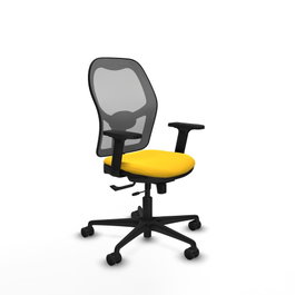 PIQUERAS Y CRESPO Silla de oficina Jorquera con mecanismo Sincro/Traslack Amarillo y Gris